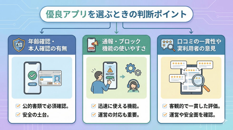 優良アプリを選ぶときの判断ポイント